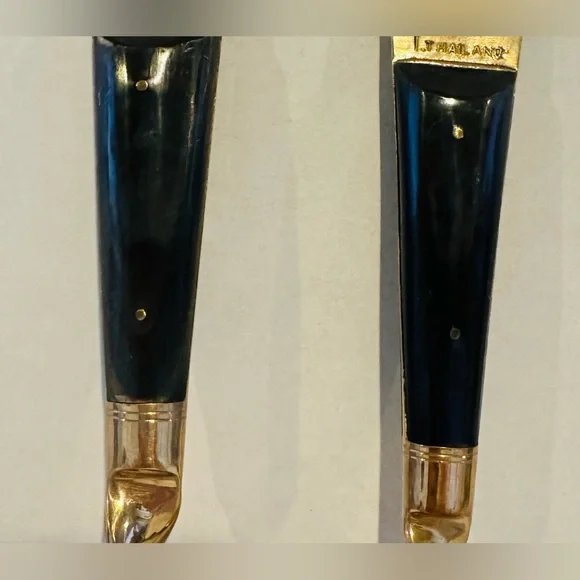 Vintage Siam (Thailand) Brass & Wood Serving Set - Picture 12 of 12